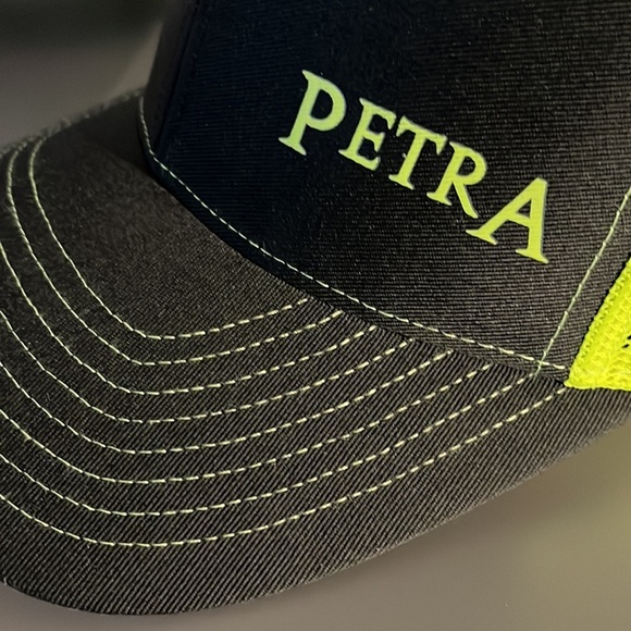 Petra 6‎ Panel Mesh Back Trucker Hat Neon Yellow Black Adjustable - Picture 8 of 8
